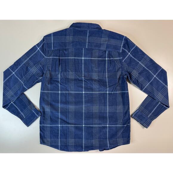 RVCA Men’s NWT Corduroy Flannel Plaid Shirt Sz M Blue Outdoor Hike Gorpcore Surf - Picture 5 of 14